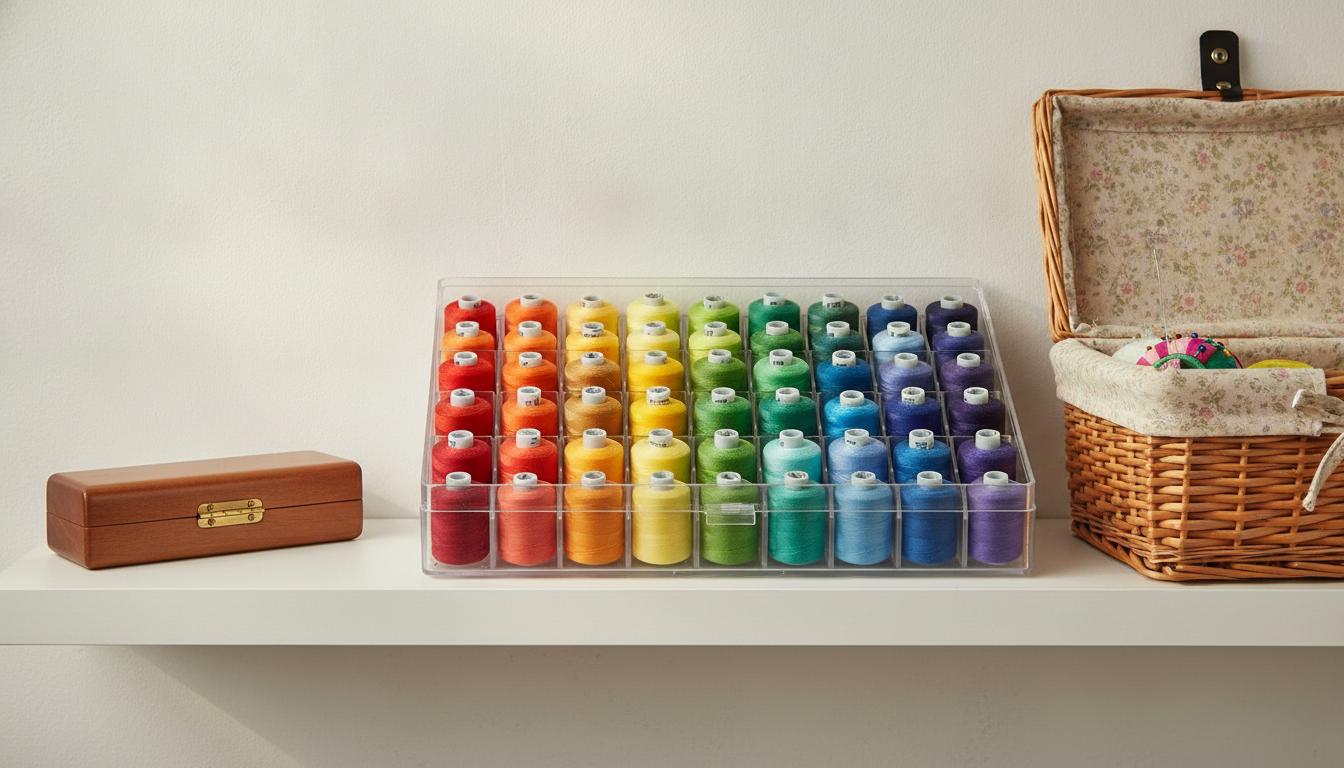 Thread organizers and sewing storage solutions