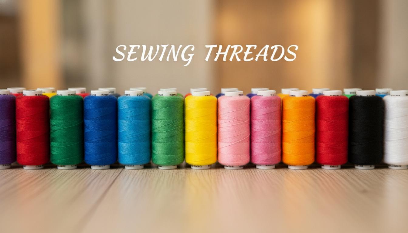 Various spools of colorful thread